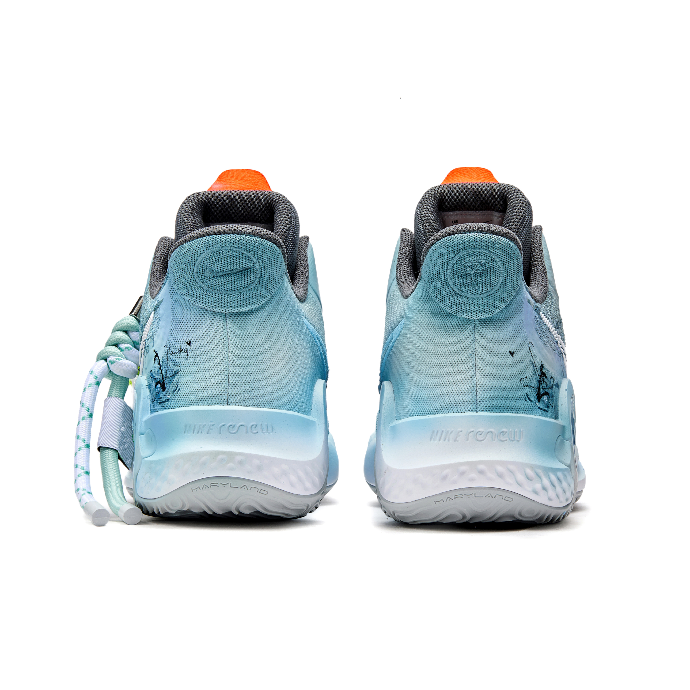 Nike KD Trey 5 IX Cushioning Abrasion Resistant Cushioning, Wear Resistant Mid top Basketball Shoes Unisex Gray Blue