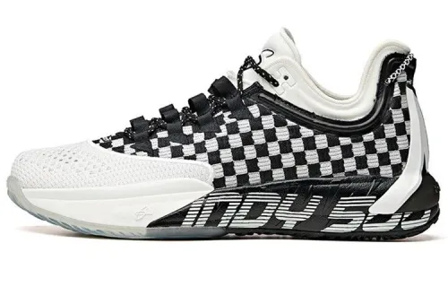 Anta Anta GH1 Low Indy 500 Comfortable Shock Absorbing Anti-Slip Wear-Resistant Breathable Low-top Basketball Shoes Men's White Black