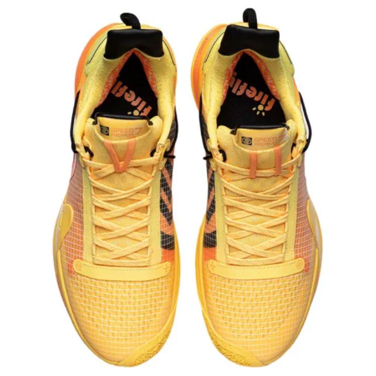Li Ning Speed 7 Premium Cushioning Slip Resistant Abrasion Resistant Low top Basketball Shoes Men’s Yellow