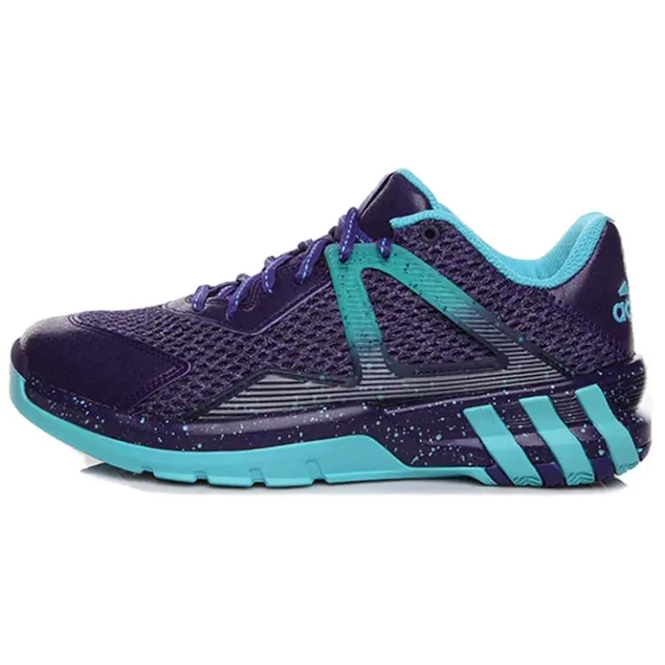 Adidas Slip Resistant Abrasion Resistant Slip Resistant Abrasion Resistant Low top Basketball Shoes Men's Blue Purple