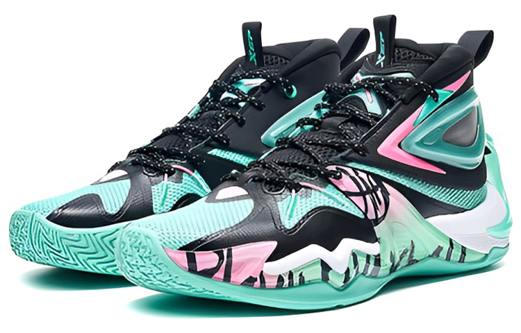 XTEP Fierce Battle 1.0 Cushioning Slip Resistant Abrasion Resistant Mid top Performance Basketball Shoes Men’s