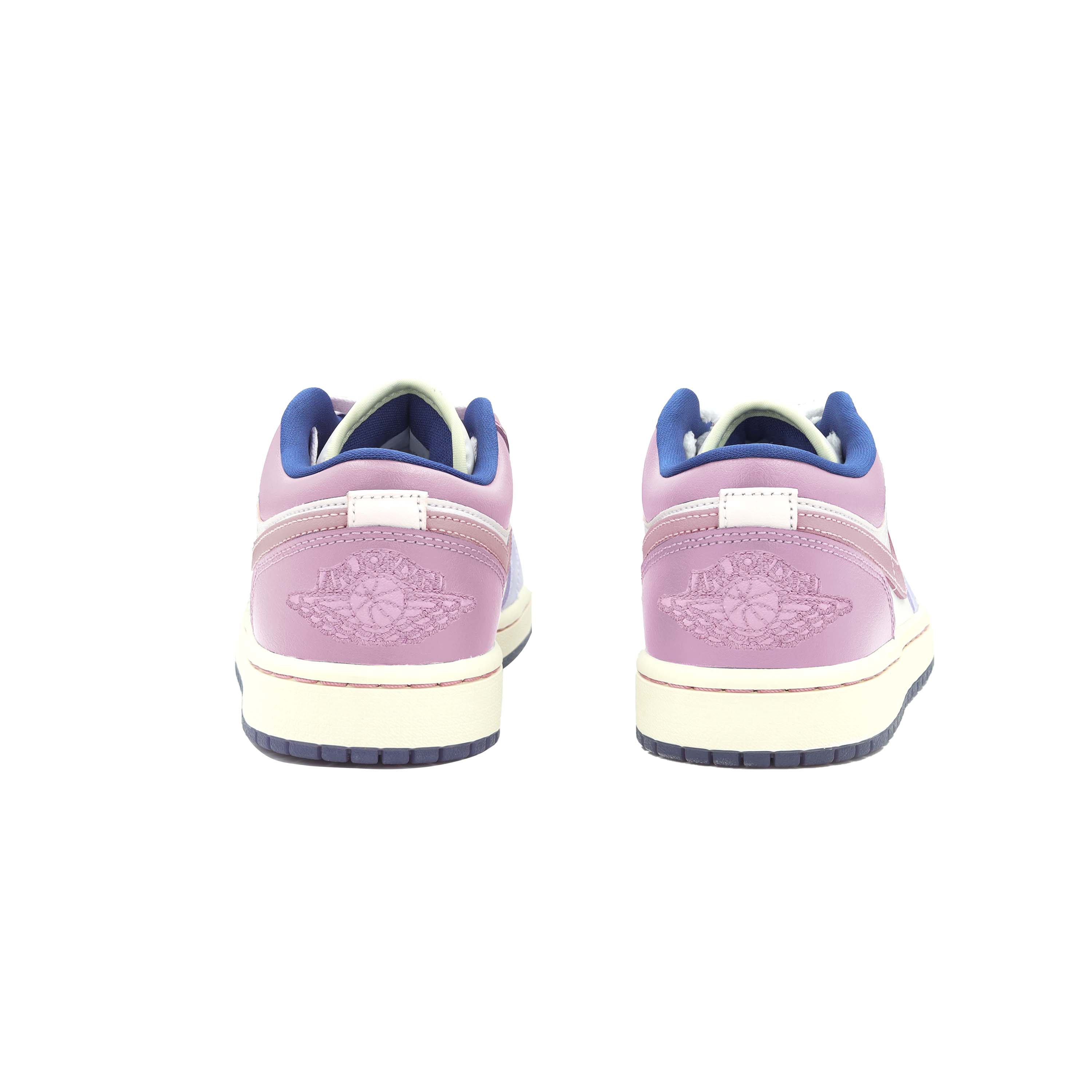 Jordan Air Jordan 1 Cushioning Slip Resistant Abrasion Resistant Low top Basketball Shoes Women’s Pink Purple