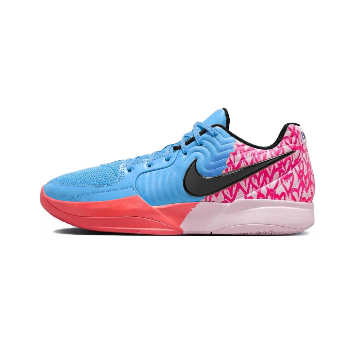 Nike Ja 2 Slip Resistant Abrasion Resistant Low top Basketball Shoes Unisex Blue Pink