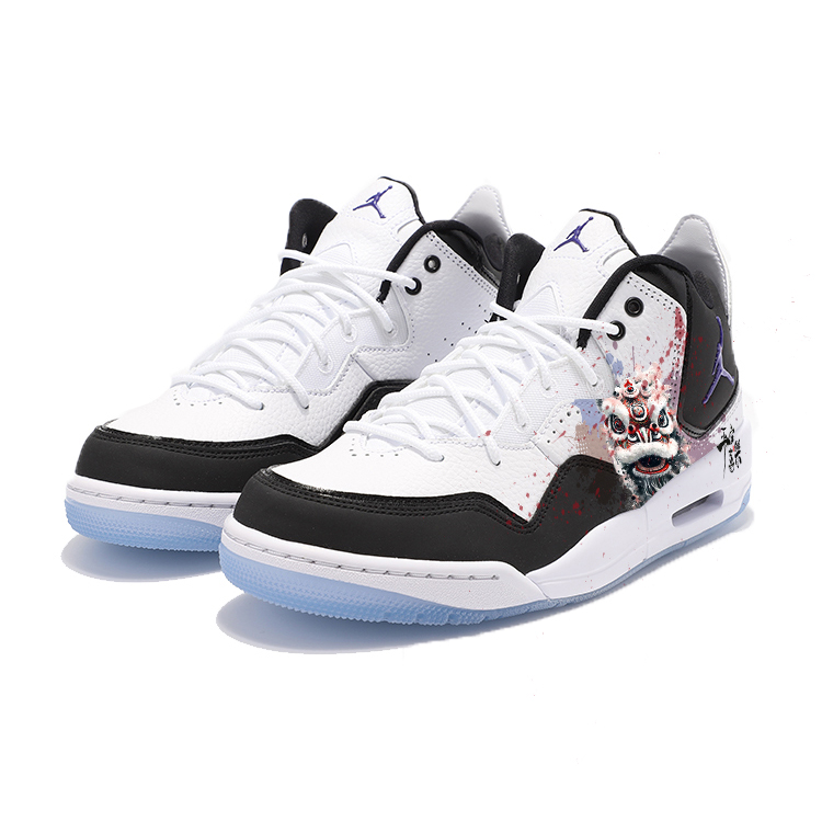 Jordan Courtside 23 Slip Resistant Mid top Vintage Basketball Shoes Unisex White
