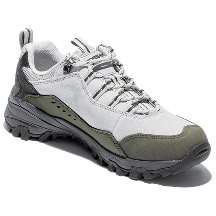 TOREAD Slip Resistant Abrasion Resistant Low top Hiking Shoes Men’s Gray Green
