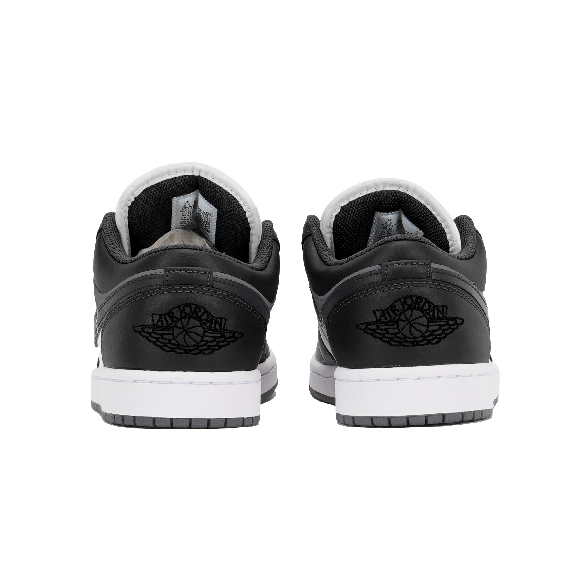Jordan Air Jordan 1 Slip Resistant Abrasion Resistant Low top Vintage Basketball Shoes Unisex Black Gray