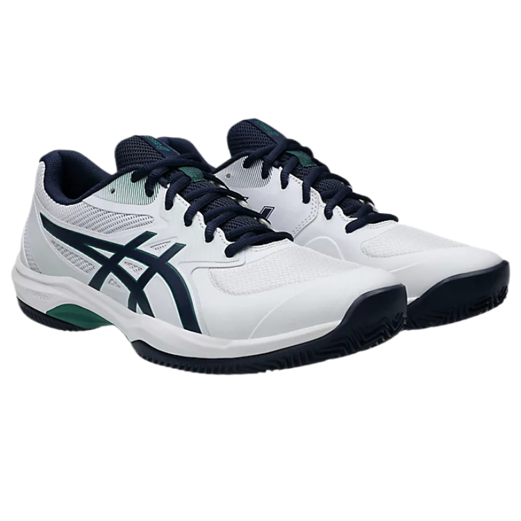 Asics GAME FF Synthetic Leather Cushioning Lightweight Low top Tennis Shoes Men’s White Blue