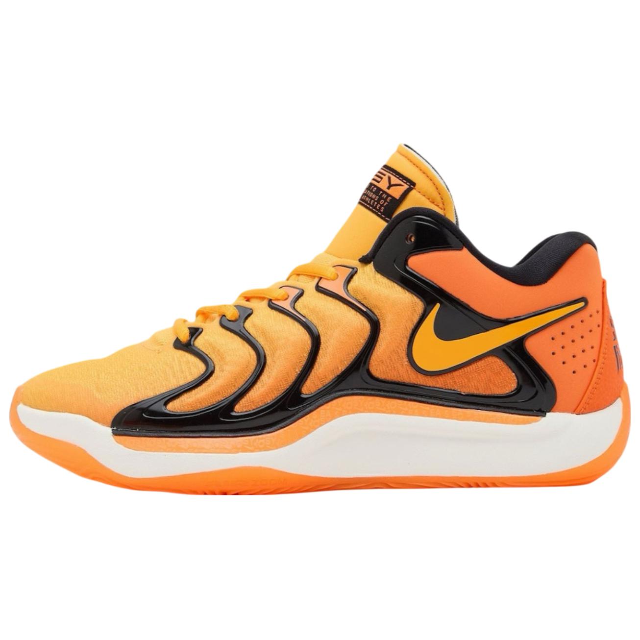 Nike KD 17 Slip Resistant Abrasion Resistant Low top Basketball Shoes Unisex Orange White Black