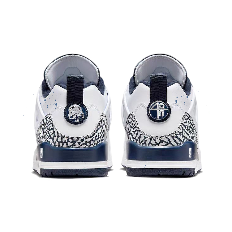 Jordan Spizike Abrasion Resistant Slip Resistant Low top Vintage Basketball Shoes Men’s White Blue