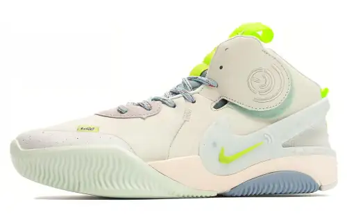 Nike Air Deldon fashionable and comfortable shock-absorbing, non-slip and wear-resistant mid-top basketball shoes men's light green domestic version