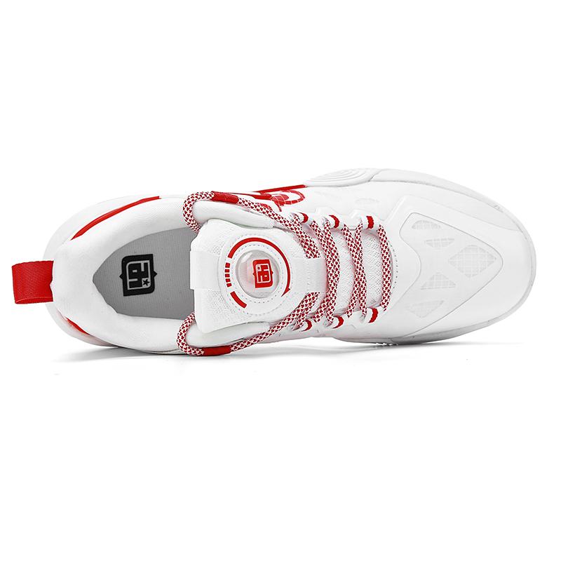 IVERSON Campaign 1 White China Red Cushioning Slip Resistant Abrasion Resistant Low top Basketball Shoes Unisex
