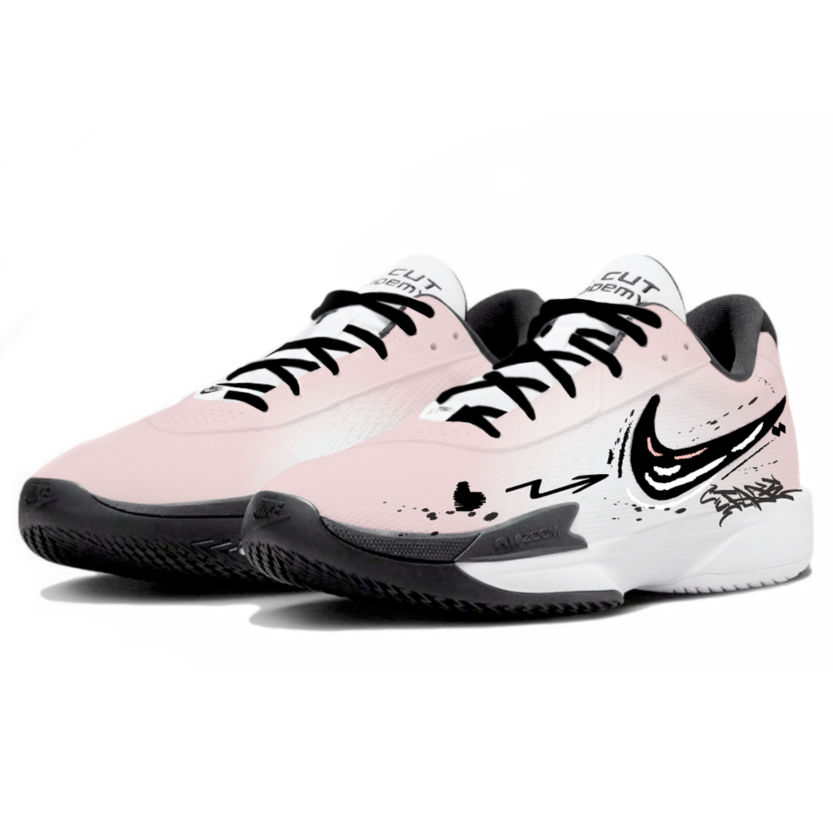 Nike Air Zoom G.T. Cut Academy Cushioning Slip Resistant Abrasion Resistant Low top Basketball Shoes Unisex Pink
