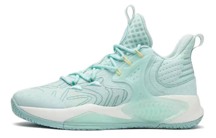 QIAODAN Cushioning Rebound High top Basketball Shoes Men’s White Cyan