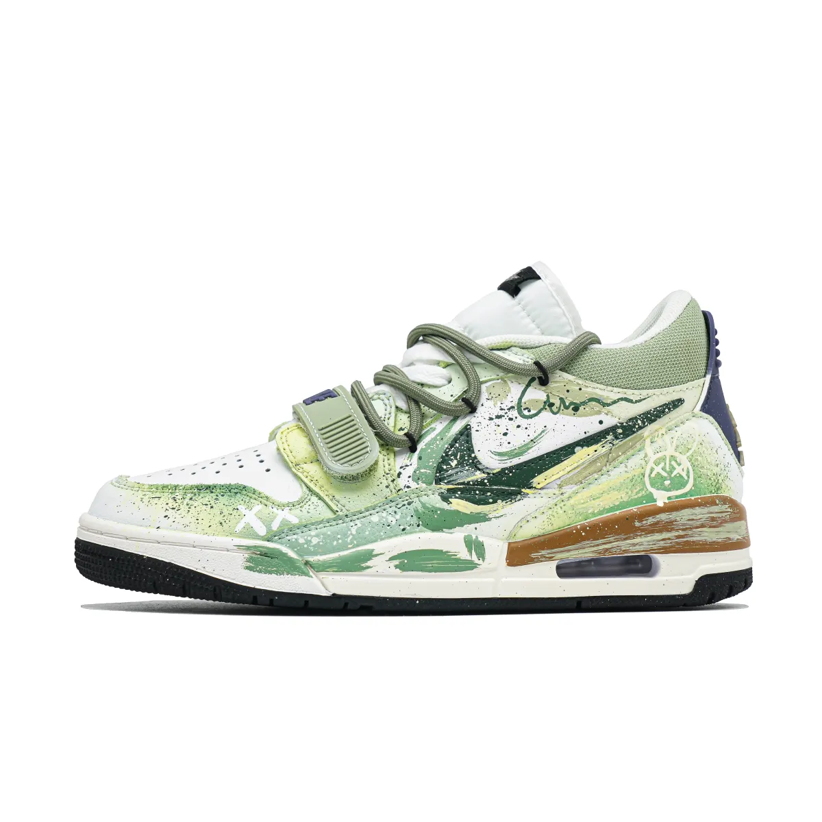 Jordan Legacy 312 Fun Bunny Abrasion Resistant Abrasion Resistant Low top Vintage Basketball Shoes Men's Light Green
