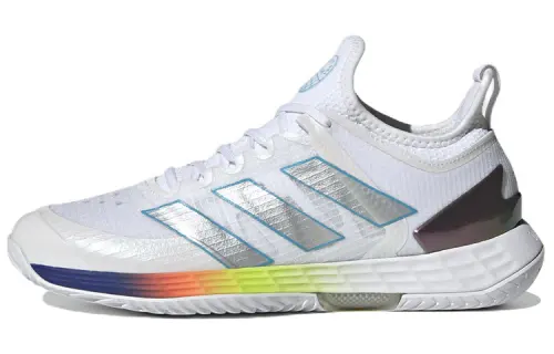Adidas Adizero Ubersonic 4 Cloud White Silver Metallic Bright Cyan Women's