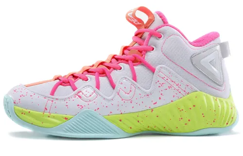 Peak Power Series Mid-top Practical Basketball Shoes Men's Rose Red