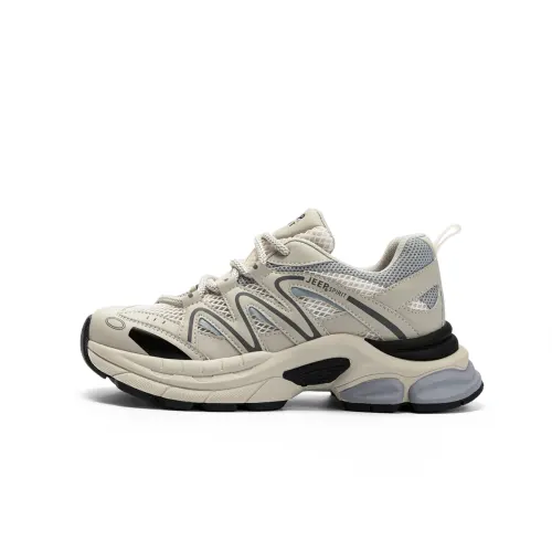 JEEP SPIRIT Mesh, Textile, Synthetic Leather Abrasion Resistant Low top Chunky Sneakers Women's