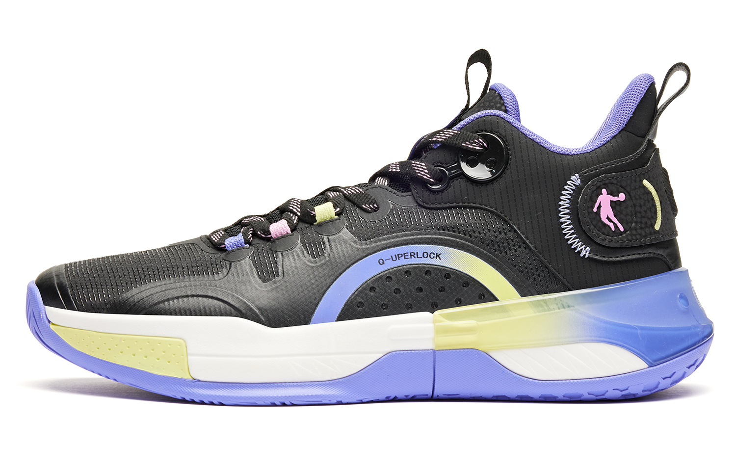 QIAODAN Shui Breathable Low top Basketball Shoes Men’s Black Purple