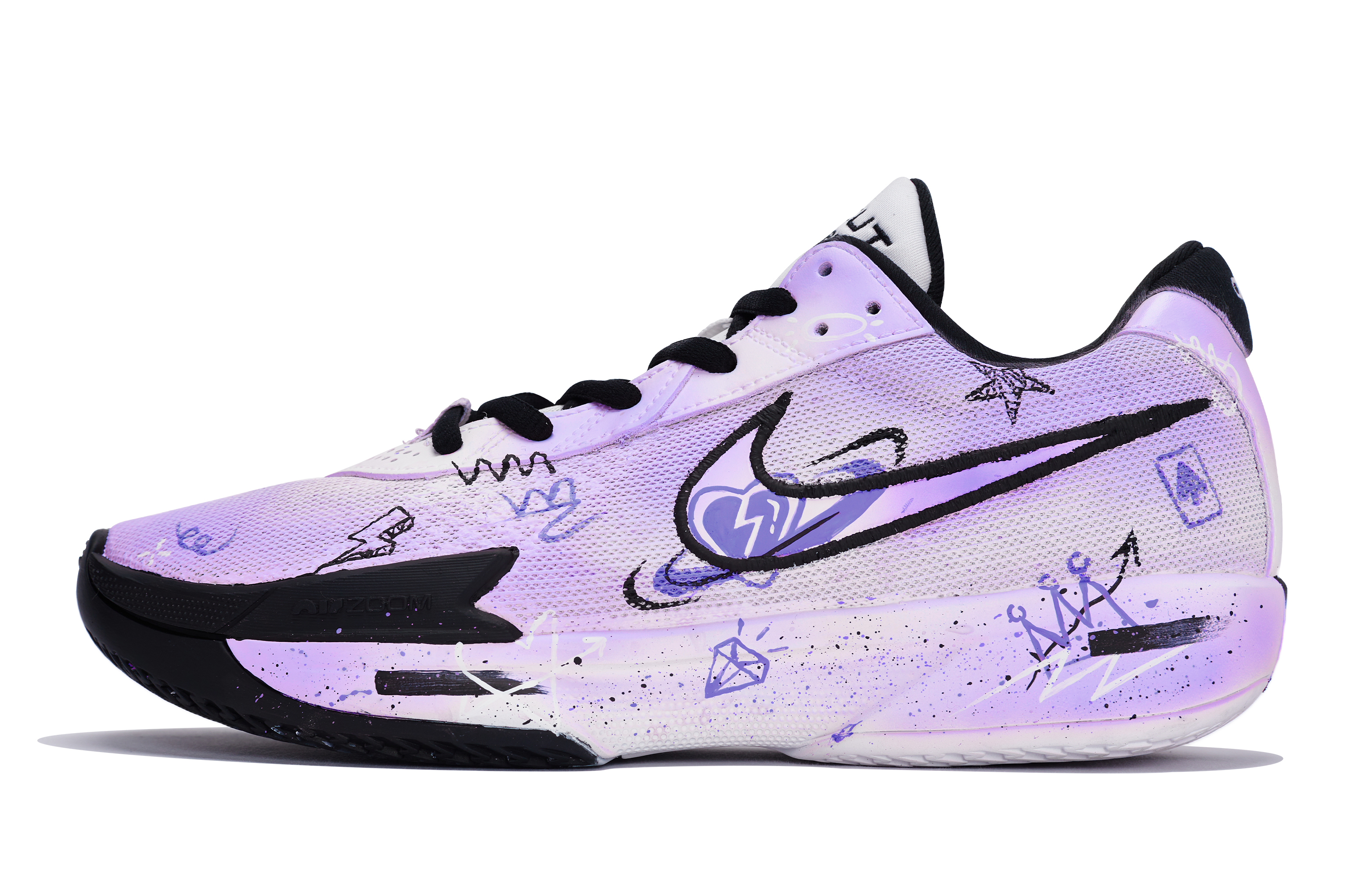 Nike Air Zoom G.T. Cut Academy 811 Manufacturing, Heartbeat Surrounding Purple, Special Shoe Box Low top