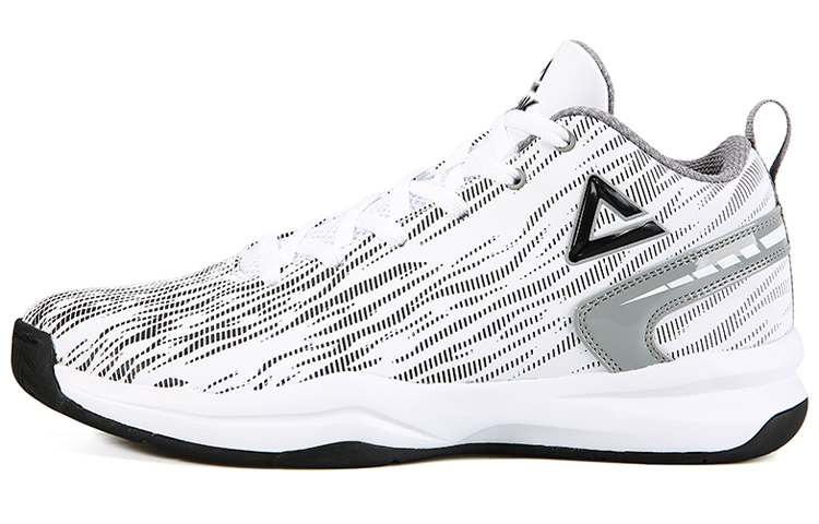 PEAK Synthetic Leather, Textile Cushioning Slip Resistant Abrasion Resistant Support Low top Basketball Shoes Men’s