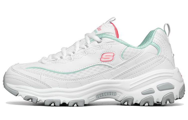 Женские кроссовки Skechers D'LITES 1.0 (бело-светло-синие) — Белый / светло-синий — фото 1
