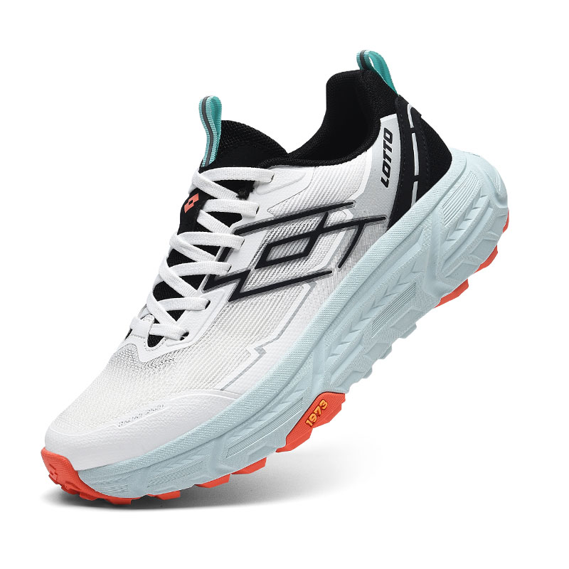 LOTTO Slip Resistant, Abrasion Resistant, Breathable, Lightweight Low top Hiking Shoes Men’s White Black