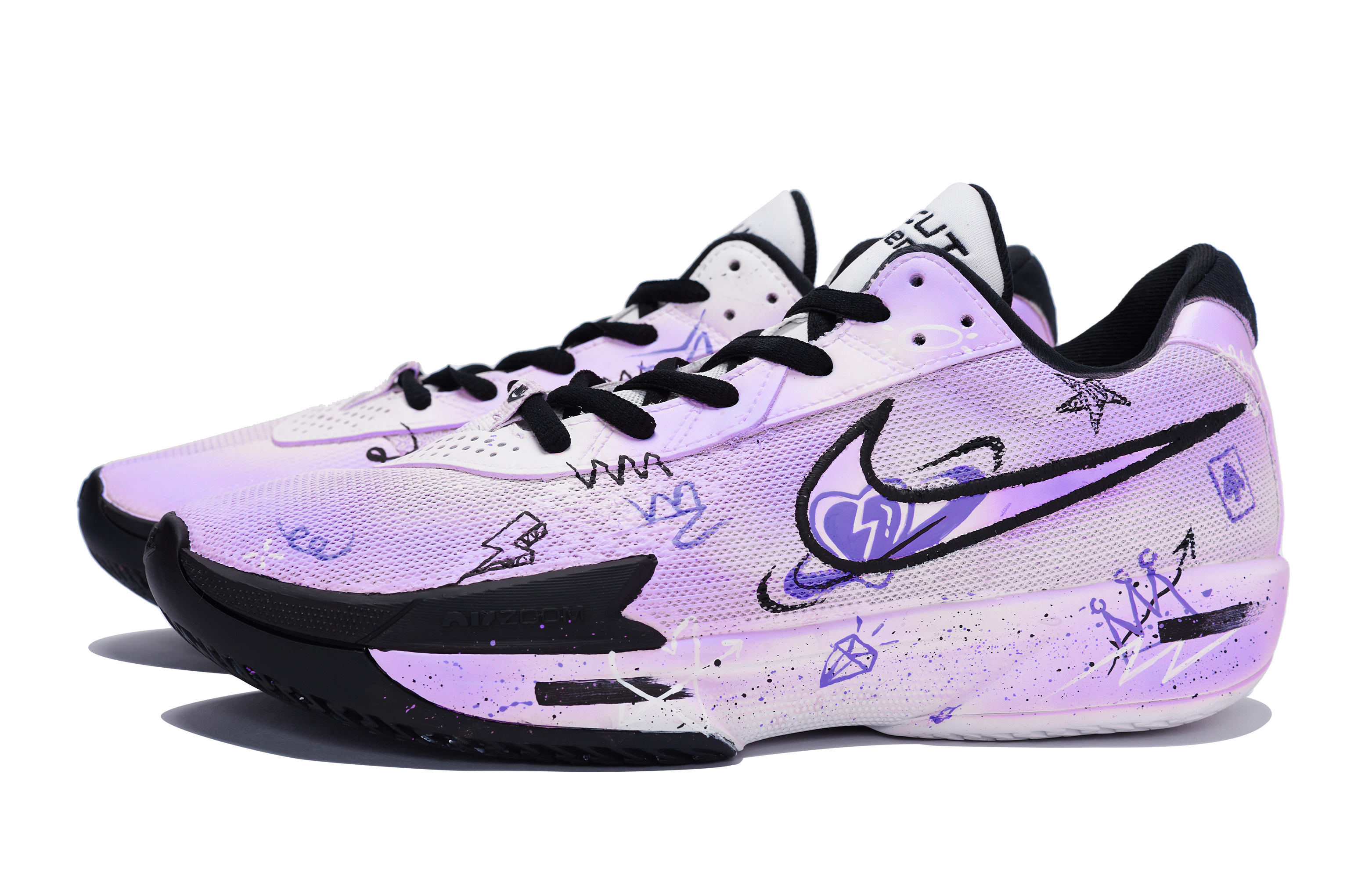 Nike Air Zoom G.T. Cut Academy 811 Manufacturing, Heartbeat Surrounding Purple, Special Shoe Box Low top