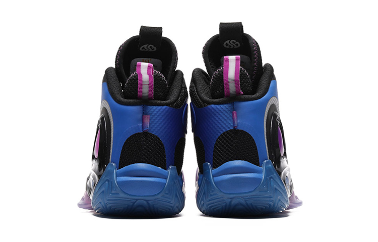 361° Zengo Orca Bouncy Slip Resistant, Abrasion Resistant, Lightweight Mid top Basketball Shoes Men’s Black Purple