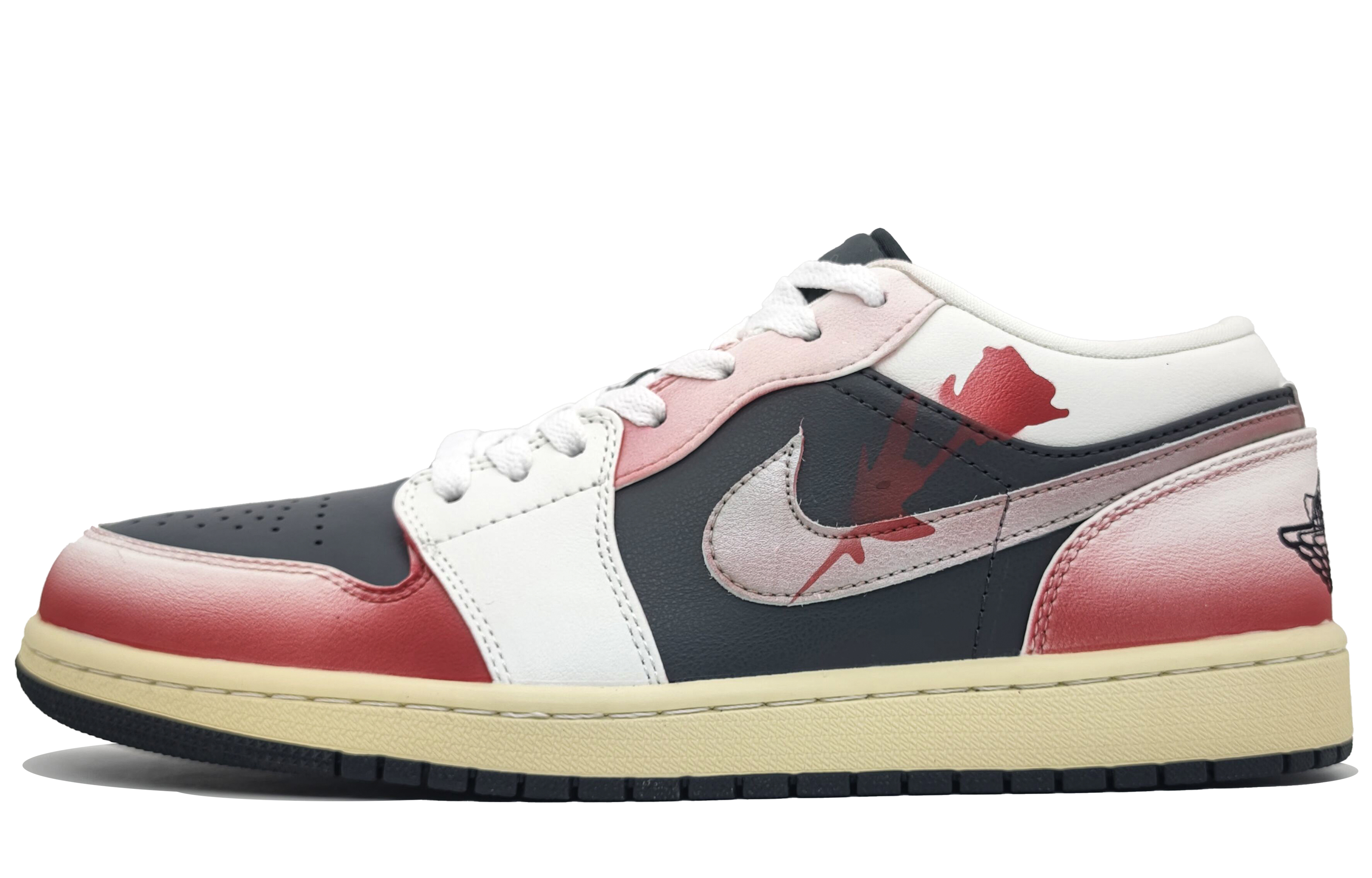 Jordan Air Jordan 1 Abrasion Resistant Breathable Abrasion Resistant Breathable Low top Vintage Basketball Shoes Unisex