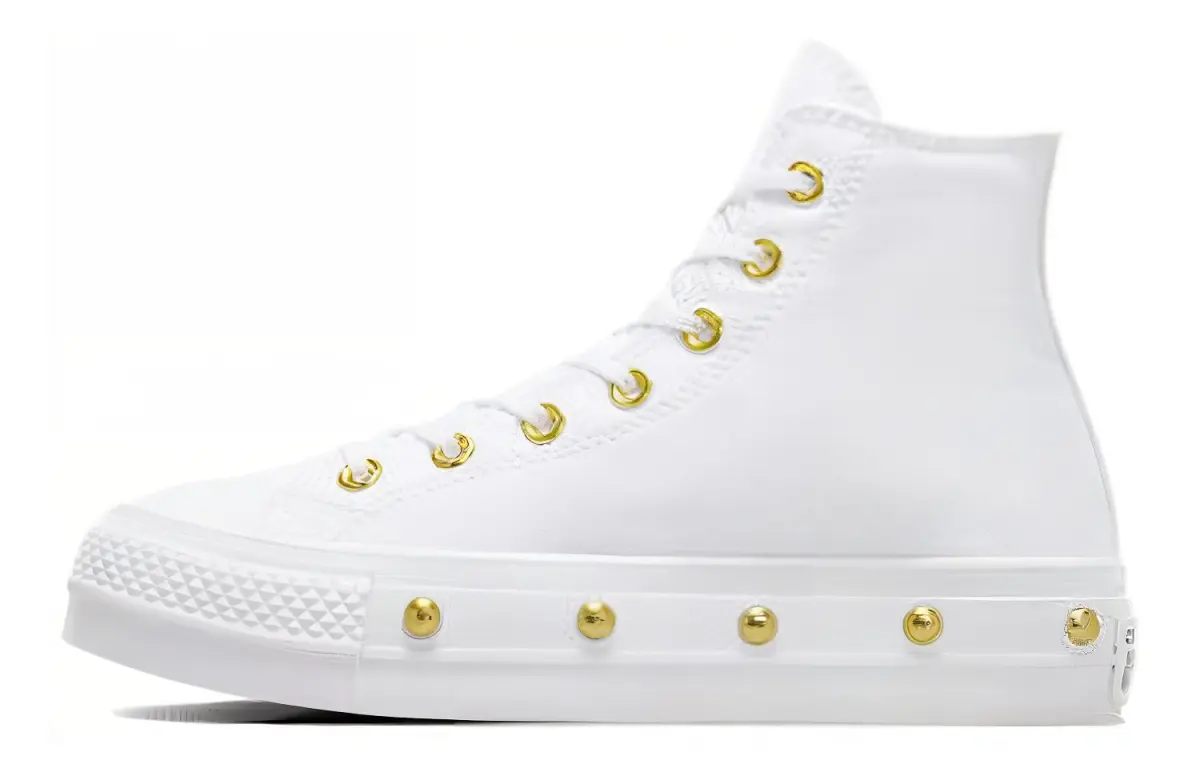 Chuck Taylor All Star Wmns Converse Studded Lift Platform 'White Gold' Women's