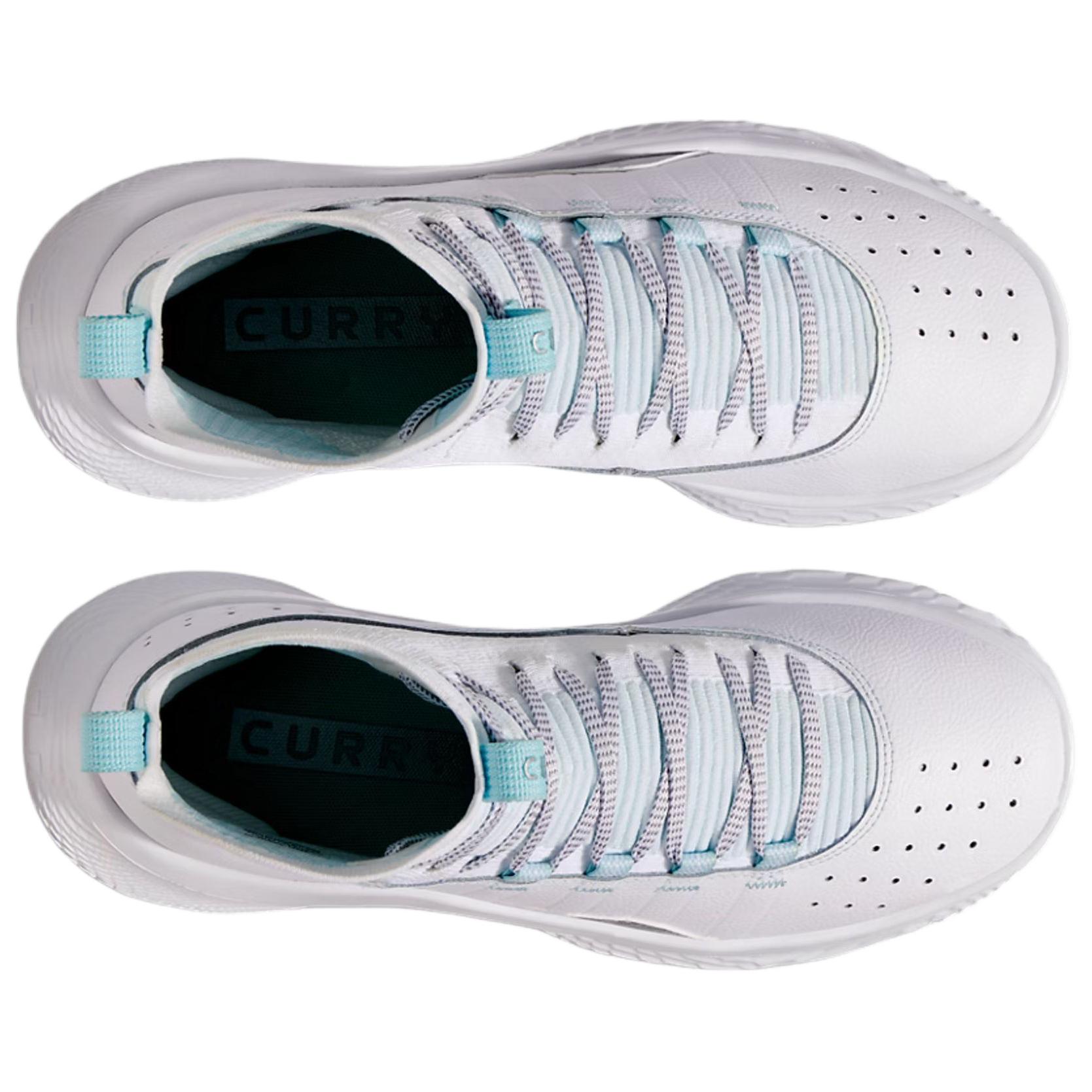 Under Armour Curry 4 Slip Resistant Abrasion Resistant High top Basketball Shoes Unisex White