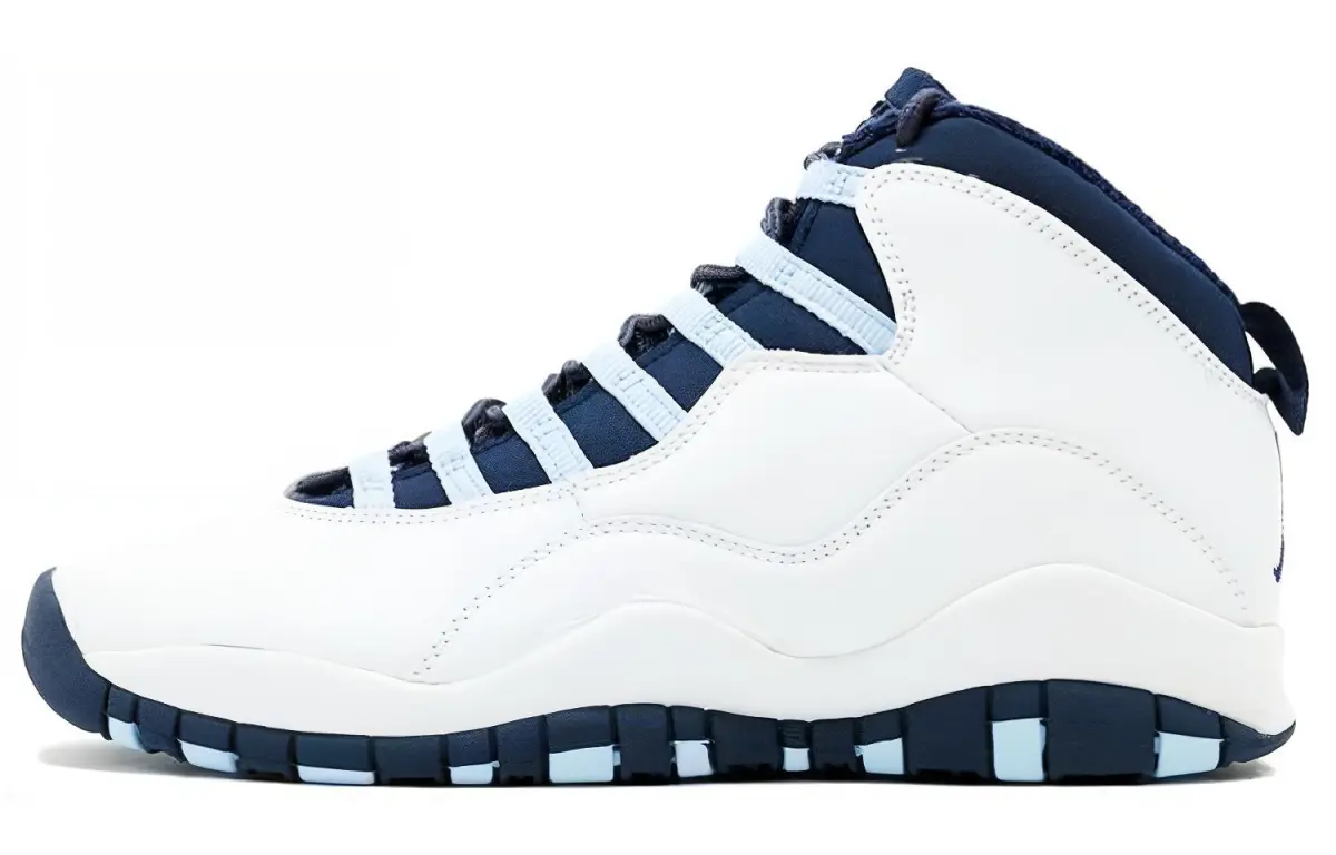 Jordan Air Jordan 10 Retro Ice Blue High top Vintage Basketball Shoes Men's Ice Blue