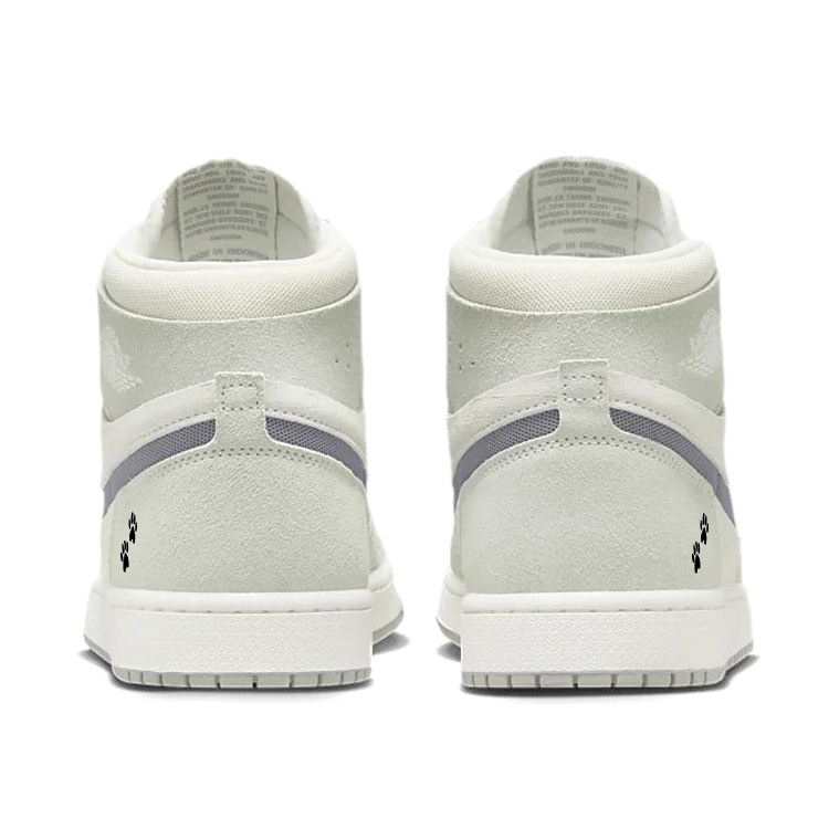 Jordan Air Jordan 1 Abrasion Resistant Slip Resistant High top Vintage Basketball Shoes Men’s White Gray