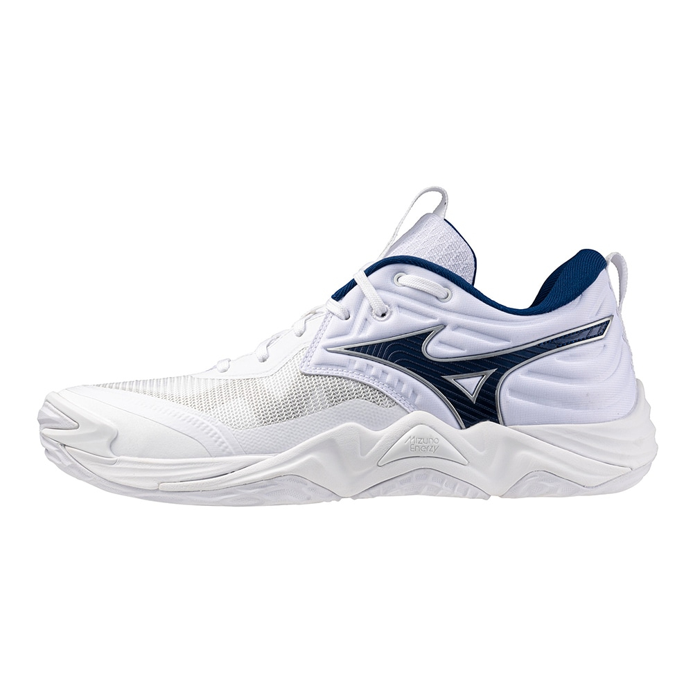 Mizuno WAVE MOMENTUM ELITE Artificial Leather Low top Training Shoes Unisex Marine Blue
