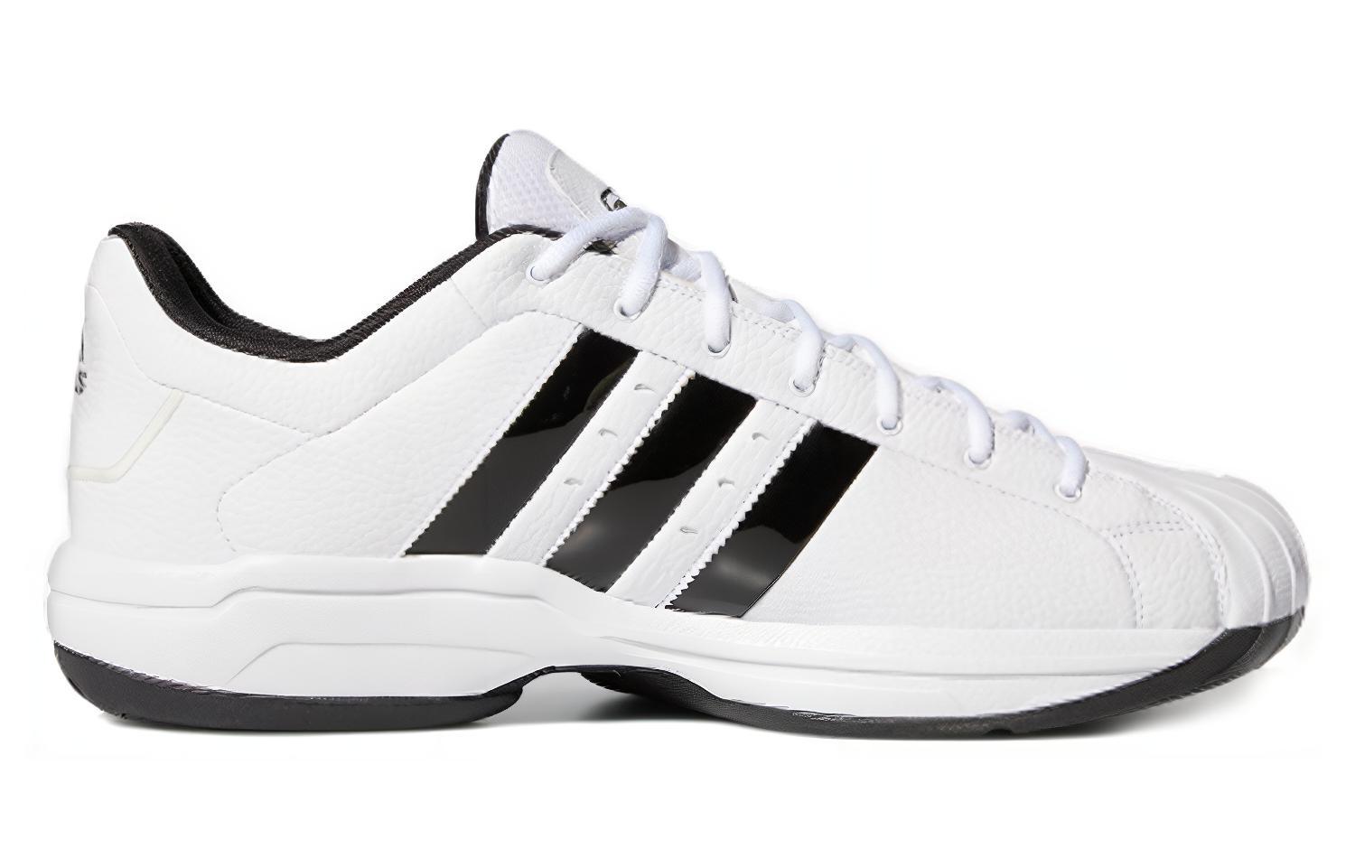 Мужские кроссовки adidas PRO Model 2G Low (белый / черный) — Белый / чёрный — фото 2
