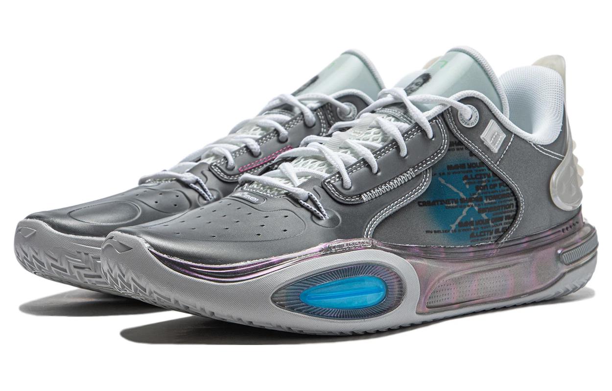 Li Ning All City 11 Sports Cushioning Low top Basketball Shoes Unisex Gray