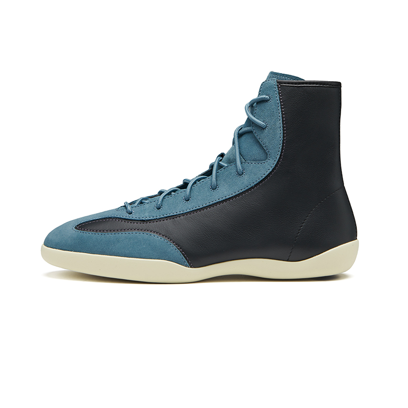 EQLZ EQUALIZER Vintage Basketball Shoes Unisex High Top Phantom Black/Classical Style Blue