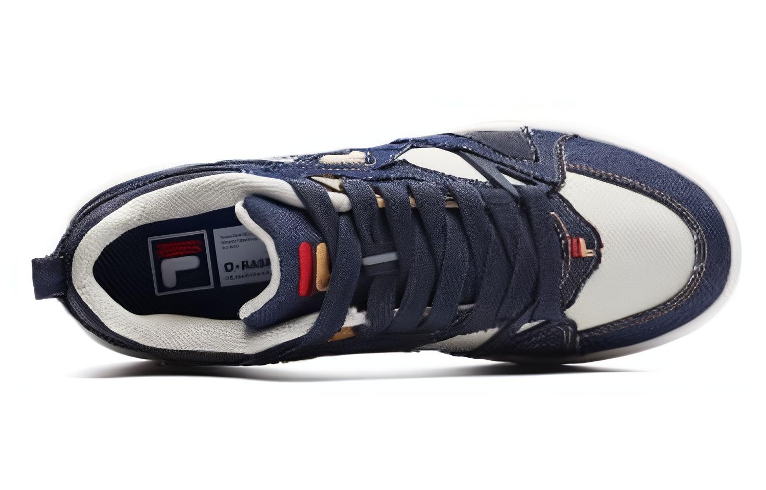 FILA FUSION Smash Low top Vintage Basketball Shoes Men’s Blue White