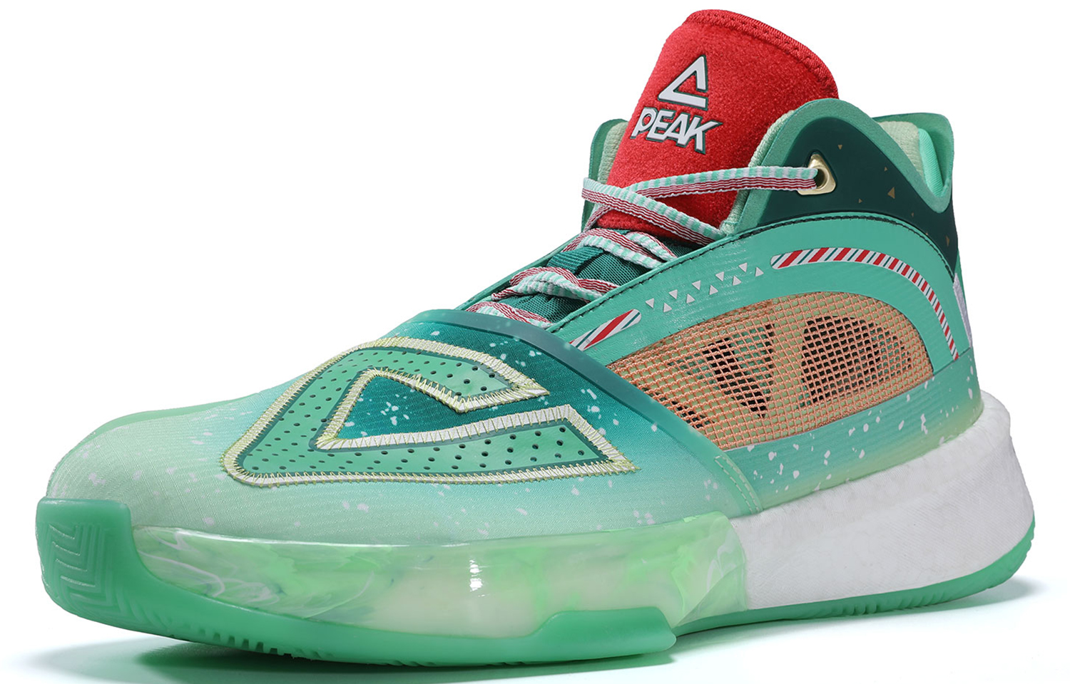 PEAK Surfing The Big Triangle 1.0 Basketball Shoes Men’s High Top Mixed Color