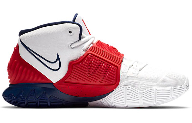 Кроссовки Nike Kyrie 6 EP "USA" (белые) — Белыйсинийкрасный — фото 2