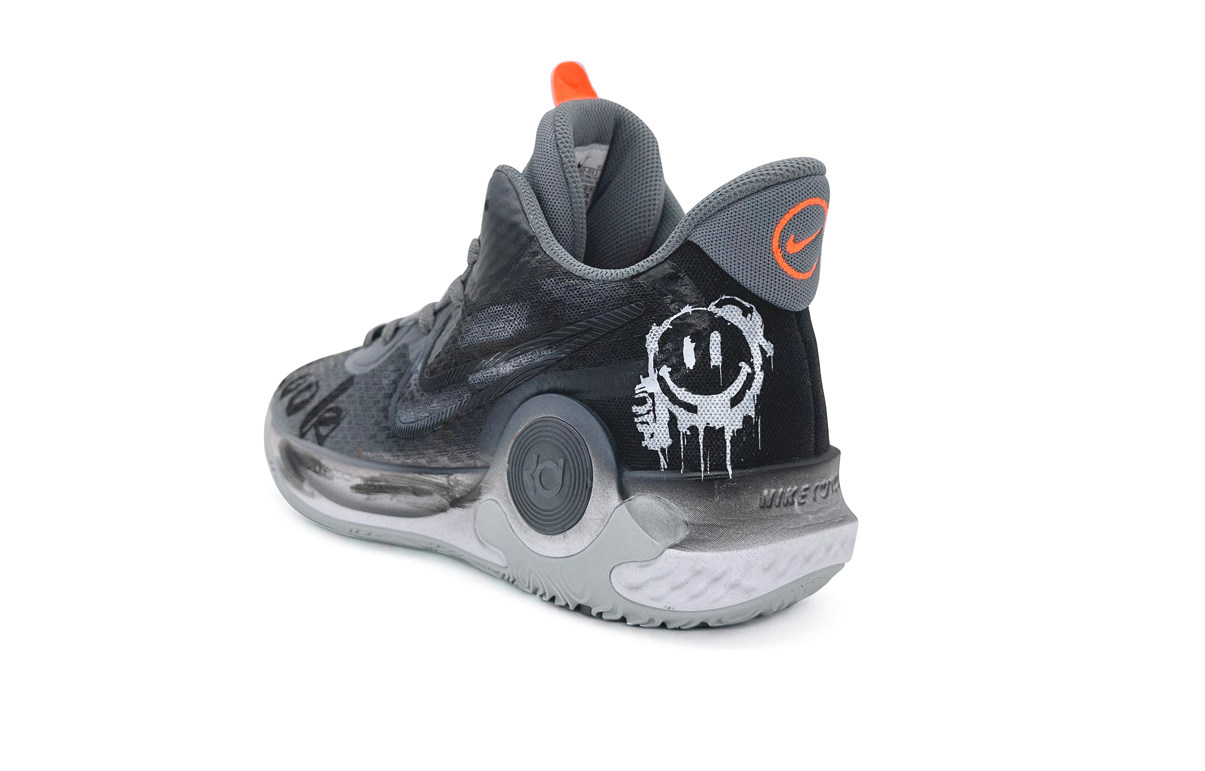 Nike KD Trey 5 IX Fabric Slip Resistant Abrasion Resistant Mid top Basketball Shoes Unisex Black Gray