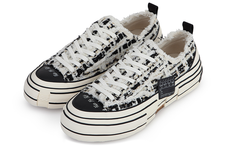 XVESSEL Low top Canvas Shoes Unisex Black White