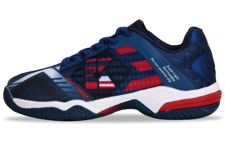 KUMPOO Badminton Shoes Unisex Low Top Dark Blue/White