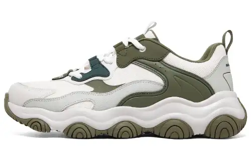Skechers D'Lites 1.0 Bibimbap Bear New Trendy Low top Chunky Sneakers Men's White Green