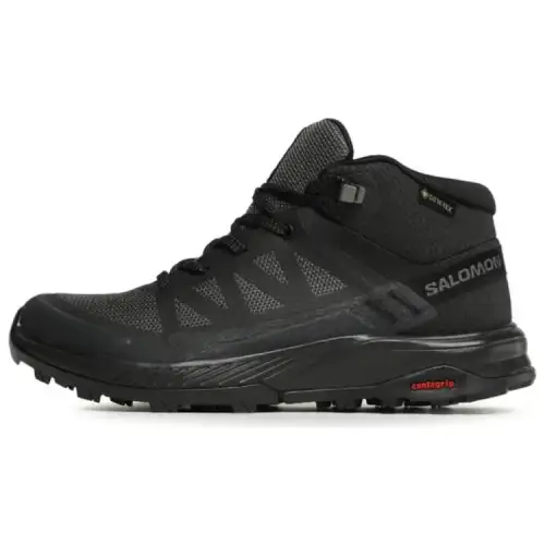 SALOMON Outrise Soft And Comfortable Slip Resistant Abrasion Resistant Mid top Hiking Shoes Women's Black