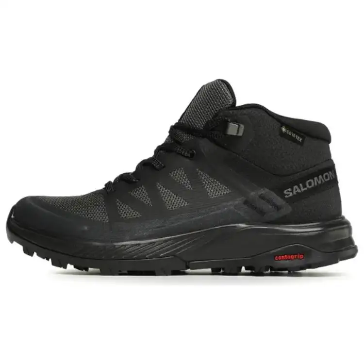 SALOMON Outrise Soft And Comfortable Slip Resistant Abrasion Resistant Mid top Hiking Shoes Women's Black