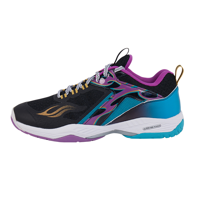 BONNY BM Cushioning Slip Resistant Abrasion Resistant Low top Badminton Shoes Unisex Black Blue
