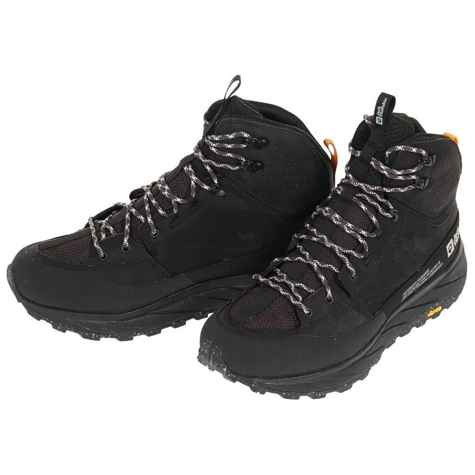 Jack Wolfskin Terraquest Slip Resistant Abrasion Resistant Mid top Hiking Shoes Men’s Black
