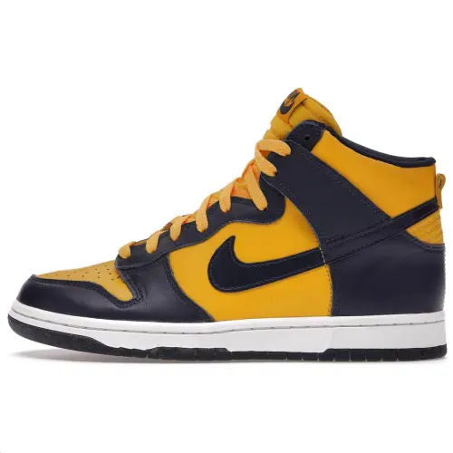 Nike Dunk High Slip Resistant Abrasion Resistant High top Basketball Shoes Unisex Yellow
