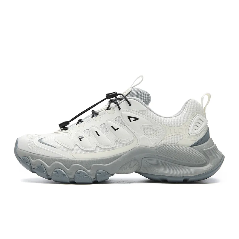 FILA TRUFFLE Cushioning Abrasion Resistant Lightweight Height Increasing Low top Chunky Sneakers Men's White